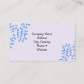 青エレガントつる植物 名刺 (裏面)