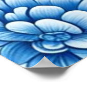 青エレガントと白のアンティーク結婚の ポスター (角)