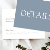 青エレガントと白のエンク結婚ロージャカード 出欠カード