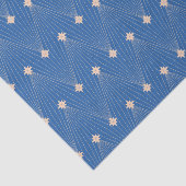 青エレガントと白のシンプル幾何学的クリスマス 薄葉紙 (詳細)