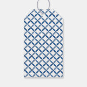 青エレガントと白のジンジャージャー瓶ギフトラベル ギフトタグ (裏面)