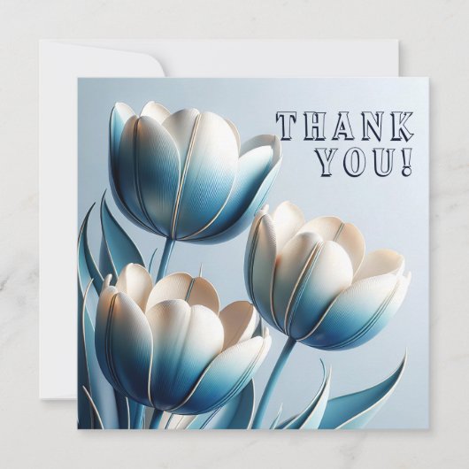 青エレガントと白のチューリップ (正面)