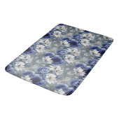 青エレガントと白のバラとユリ バスマット (アングル)