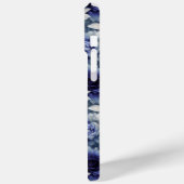 青エレガントと白のバラとユリ Case-Mate iPhoneケース (裏面 / 左)