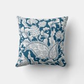 青エレガントと白のパイナップル クッション (裏面)