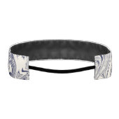 青エレガントと白の大理石の渦巻き アスレチックヘッドバンド (裏面)