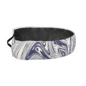 青エレガントと白の大理石の渦巻き アスレチックヘッドバンド (左)