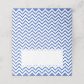 青エレガントと白の山結婚形のテーブル プレイスカード (外部開封)