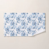 青エレガントと白の牡丹 バスタオルセット (ハンドタオル)