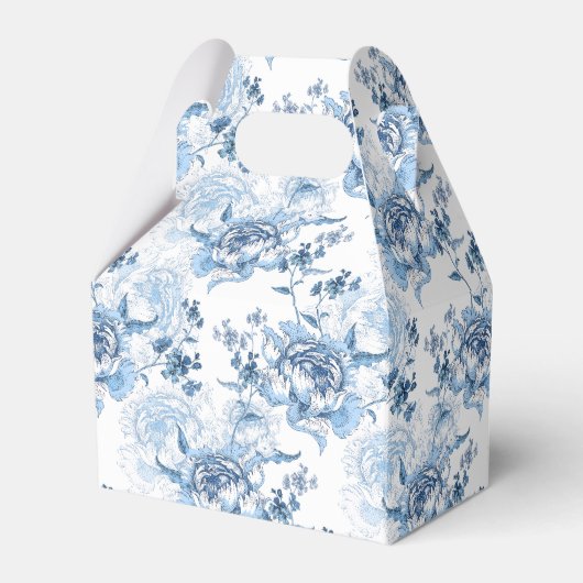 青エレガントと白の牡丹 フェイバーボックス (裏面サイド)