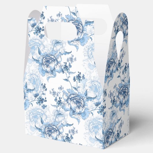 青エレガントと白の牡丹 フェイバーボックス (オープン)