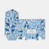 青エレガントと白の花柄 フェイバーボックス (折り畳みなし)