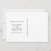 青エレガントと白結婚の セーブザデート (裏面)