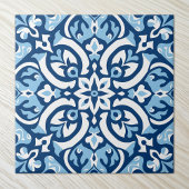 青エレガントと白 タイル