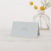 青エレガントと茶色のテーブル プレイスカード (裏面)