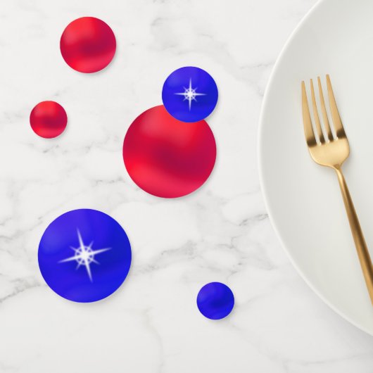 青エレガントと赤のテーブル紙吹雪 コンフェッティ (グループ)