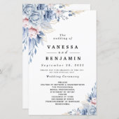 青エレガントと赤面のフローラ結婚 (正面/裏面)