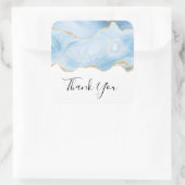 青エレガントと金ゴールドが再び縁ど感謝 スクエアシール (バッグ)