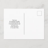 青エレガントと金ゴールドが再び縁ど感謝 ポストカード (裏面)