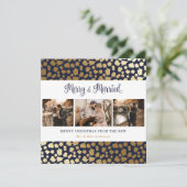 青エレガントと金ゴールドとメリークリ結婚したスマス シーズンカード (スタンド正面)