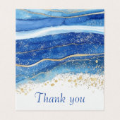 青エレガントと金ゴールドの水彩ありがとう (外部フラット)