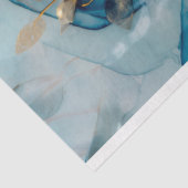 青エレガントと金ゴールドの葉組織の分離 薄葉紙 (詳細)