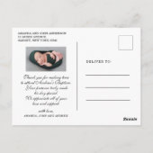 青エレガントと金ゴールドバプテスマ ポストカード (裏面)