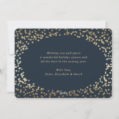 青エレガントと金ゴールド雪 シーズンカード (裏面)