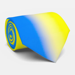 青エレガントと黄色のウクライナインスパイア平和 ネクタイ