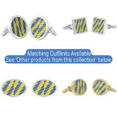 青エレガントと黄色のウクライナインスパイア平和 ネクタイ