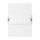 青エレガントと黄色の花の書結婚道 招待状ベリーバンド (裏面例)