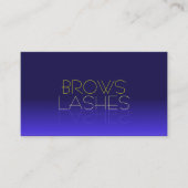 青エレガントと黄色の鏡文字(写真付) 名刺 (正面)