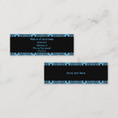 青エレガントと黒 スキニー名刺 (正面/裏面)