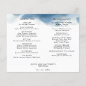 青エレガントのタイムラ結婚インとプログラム (裏面)