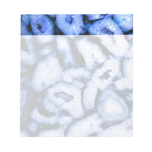 青エレガントは青い宝石の青い石英を上げる ノートパッド (正面)