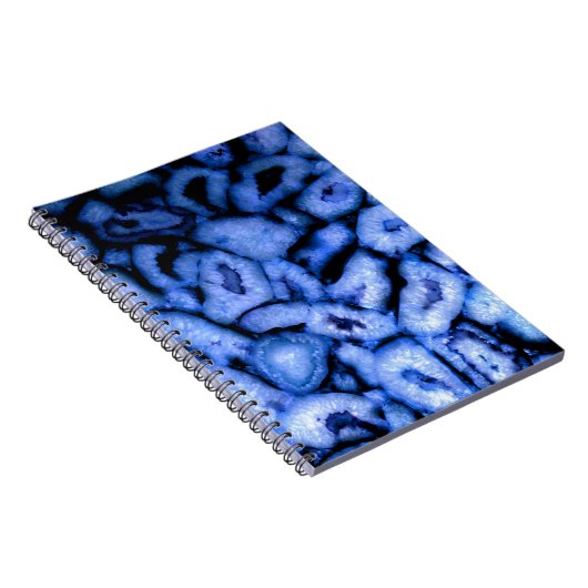 青エレガントは青い宝石の青い石英を上げる ノートブック (右側)