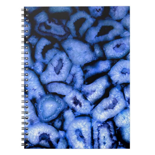 青エレガントは青い宝石の青い石英を上げる ノートブック (正面)