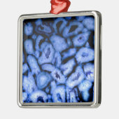 青エレガントは青い宝石の青い石英を上げる メタルオーナメント (左)