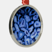 青エレガントは青い宝石の青い石英を上げる メタルオーナメント (右)