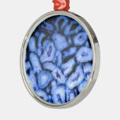 青エレガントは青い宝石の青い石英を上げる メタルオーナメント (左)