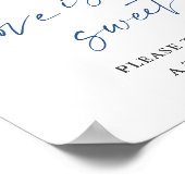 青エレガントアジサイの愛は甘い結婚の ポスター (角)