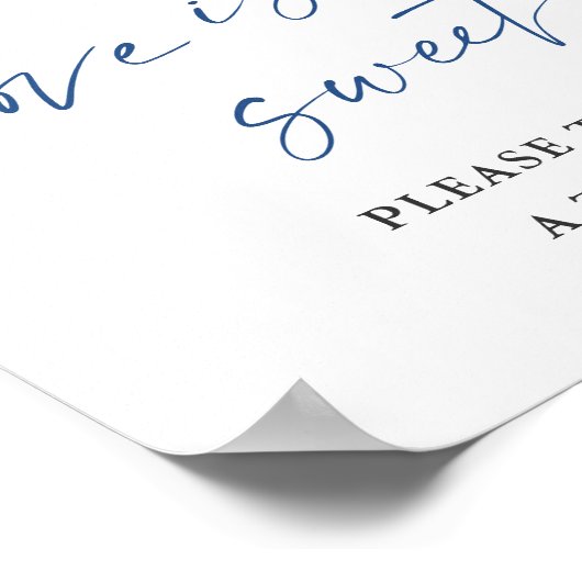 青エレガントアジサイの愛は甘い結婚の ポスター (角)