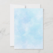 青エレガントアジサイ結婚ズ 招待状 (裏面)