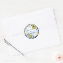 青エレガントイタリアンタイル結婚レモン