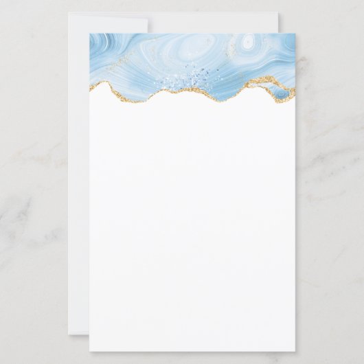 青エレガントクールグリッター付き金ゴールド (正面)