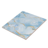 青エレガントクールグリッター付き金ゴールド タイル (側面)