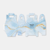 青エレガントクールグリッター付き金ゴールド フェイバーボックス (折り畳みなし)