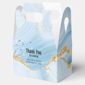 青エレガントクールグリッター付き金ゴールド フェイバーボックス (オープン)