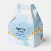 青エレガントクールグリッター付き金ゴールド フェイバーボックス (正面サイド)