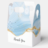 青エレガントクールグリッター付き金ゴールド フェイバーボックス (オープン)